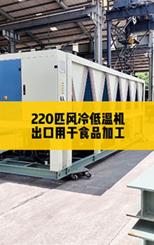 220匹風(fēng)冷低溫機(jī)，出口用于食品加工